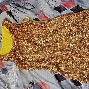 Yellow sparkle tank large